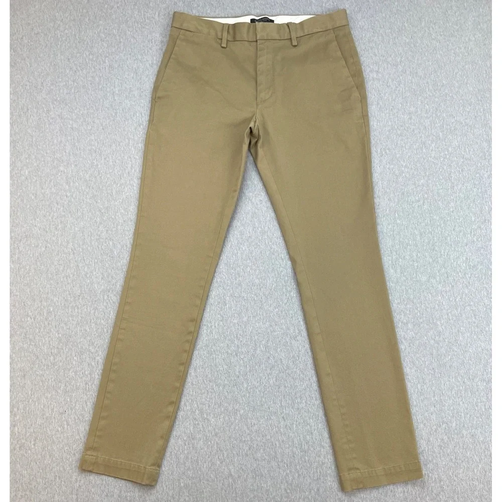 Banana Republic Pants Mens 30 x 32 Beige Cotton Blend Stretch Fulton Chino